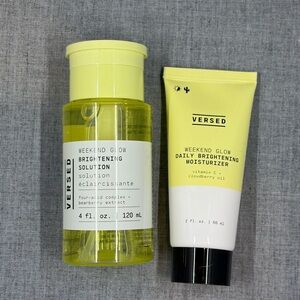 Versed Weekend Glow Brightening Solution and Moisturizer Set - Yellow